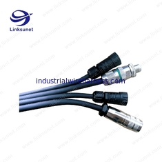 China M12 grey connector and composite multi - fiber Flat cable wiring harness Custom processing supplier
