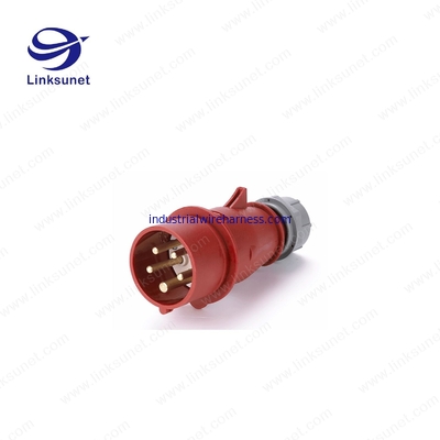 16A / 32A / 63A / 125A PA66 red / blue Circular Connector Cable Assembly With Olflex Classic 110h Wiring Harness