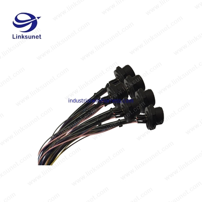 Multicore PA6 bk Connector Wire Harness Ip67 Waterproof With Usb 2.0 Type A Panel