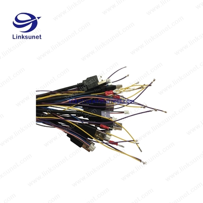 Multicore PA6 bk Connector Wire Harness Ip67 Waterproof With Usb 2.0 Type A Panel