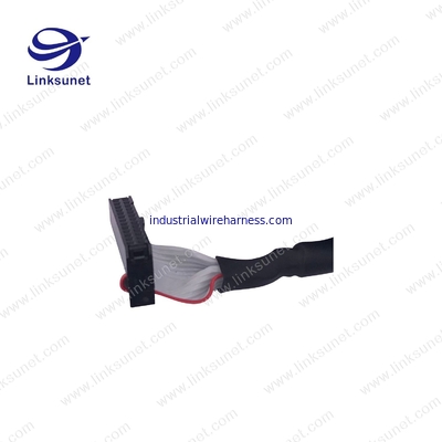 UL2651-28AWG 1.27mm black pvc Round Flat cable wiring harness
