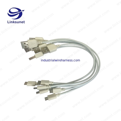 USB - A - M color cable UL94 - V0 and ul2725 tinned copper wire harness for computer