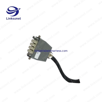 HARTING 25PIN AL grey connector add M32 GLAND Cabinet connecting wire harness