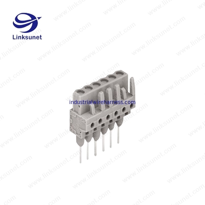 5 Pin Gray WAGO and 5.08 green terminal block Connectors wire harness For Industrial Elevator