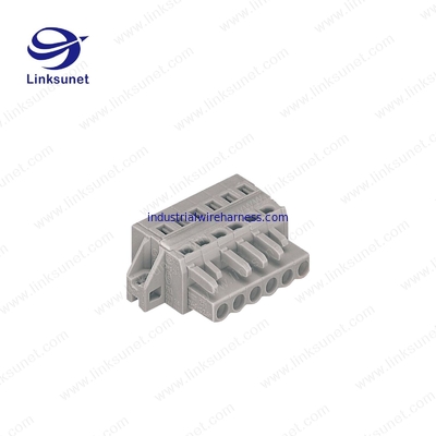 5 Pin Gray WAGO and 5.08 green terminal block Connectors wire harness For Industrial Elevator