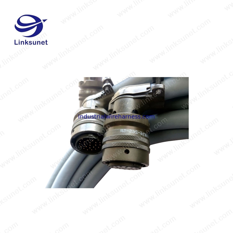 Female PT08E - 20 - 26P Industrial Amphenol Cables 19P 90 Degrees Lead Free