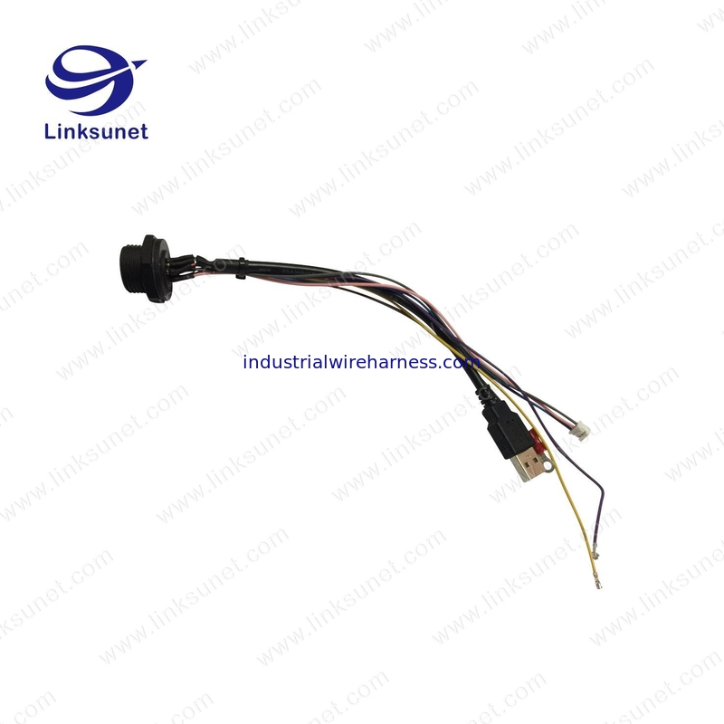 Chogori LED black USB2.0 series connectors and jst xh series natural 10p connectors  Soldering Wiring Harness