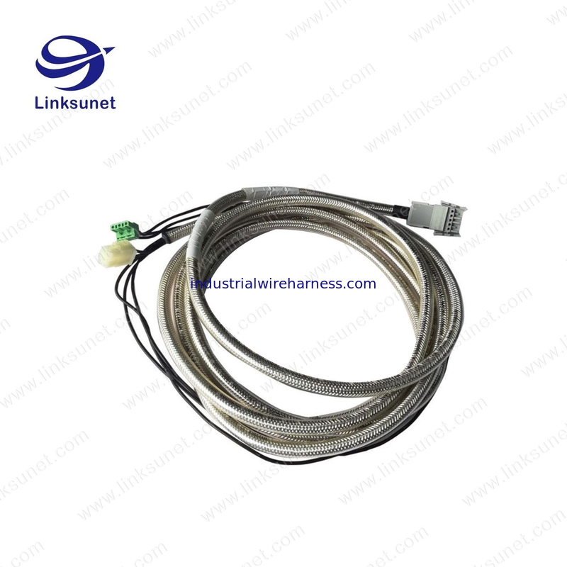 5 Pin Gray WAGO and 5.08 green terminal block Connectors wire harness For Industrial Elevator
