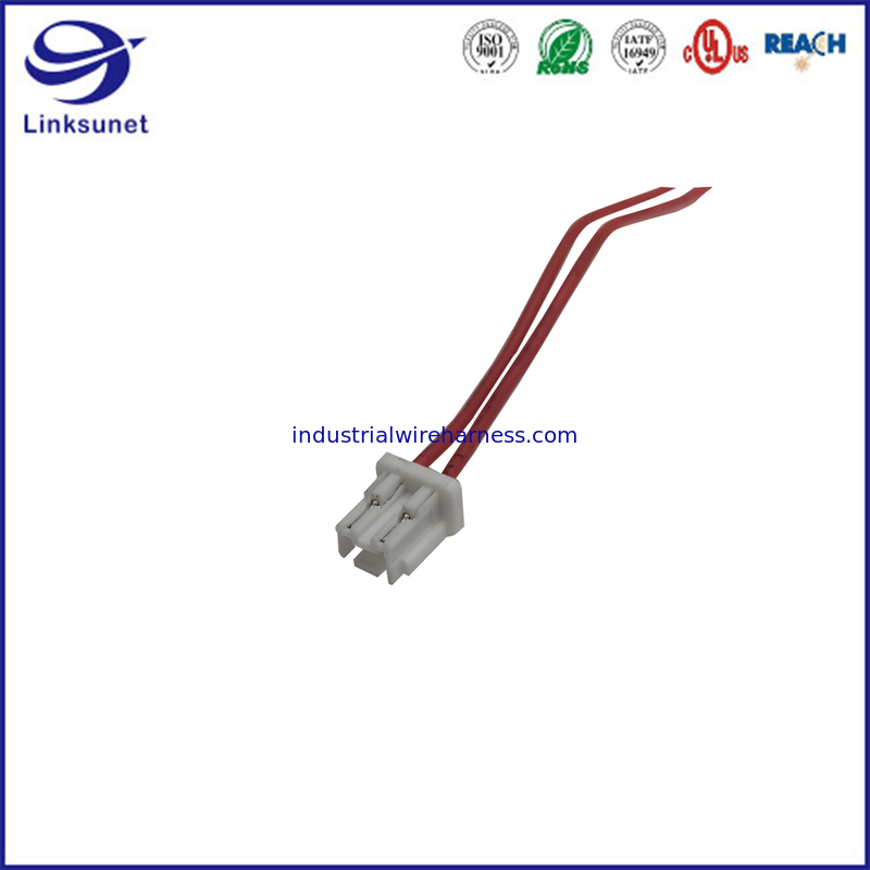 2 pin Single Row NSH Series Easier Insertion and Secure 1.0mm Rectangle Connectors with Lock for Wire Harness